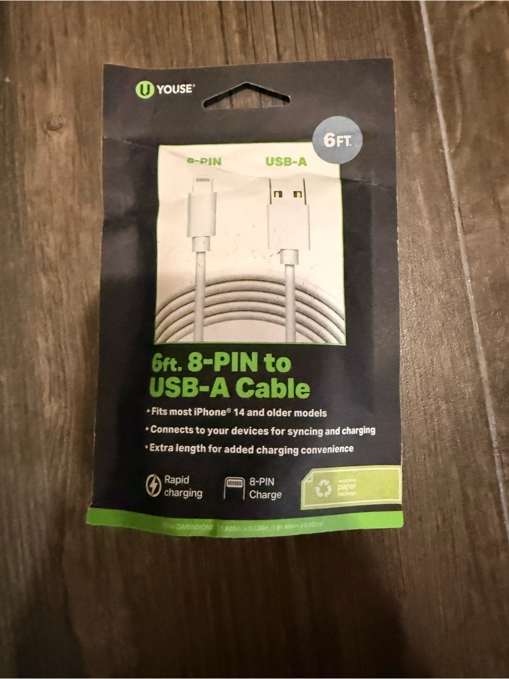 6 Foot USB charging cable for Iphones/brand NEW!